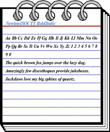 NewtonISOCTT BoldItalic Font