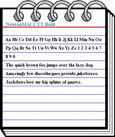 NewtonMACCTT Bold Font