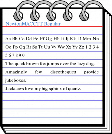 NewtonMACCTT Regular Font