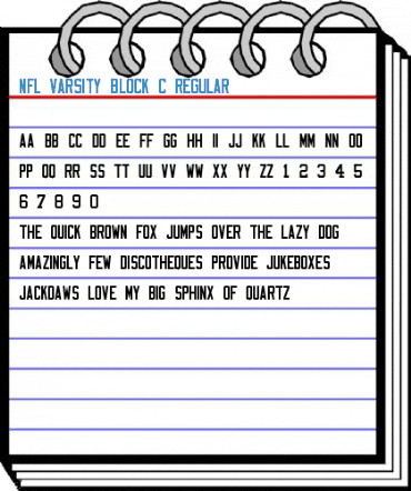 NFL Varsity Block C Regular Font