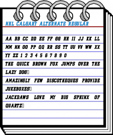 NHL Calgary Alternate Regular Font