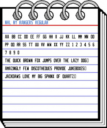 NHL NY Rangers Regular Font