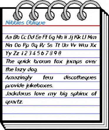 Nibbles Oblique Font