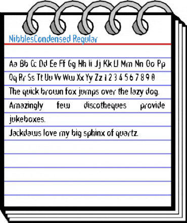 NibblesCondensed Regular Font