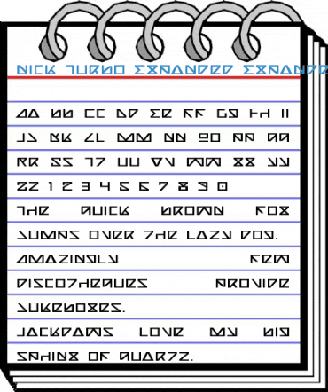 Nick Turbo Expanded Expanded Font