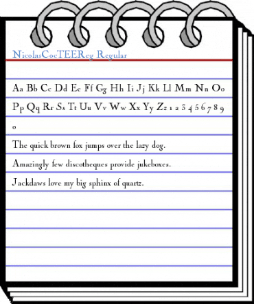 NicolasCocTEEReg Regular Font