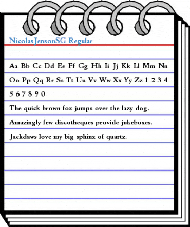 NicolasJensonSG Regular Font