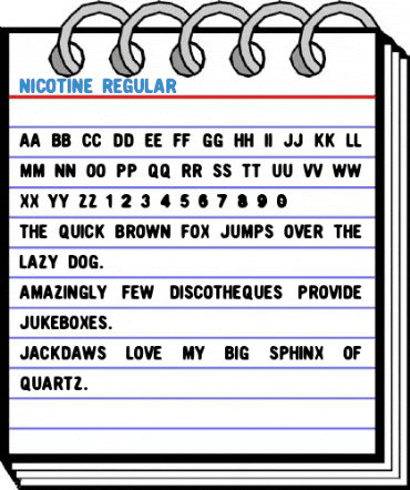 Nicotine Regular Font