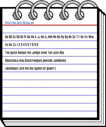 NicotineJazz Regular Font