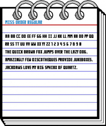 Miss Order Regular Font