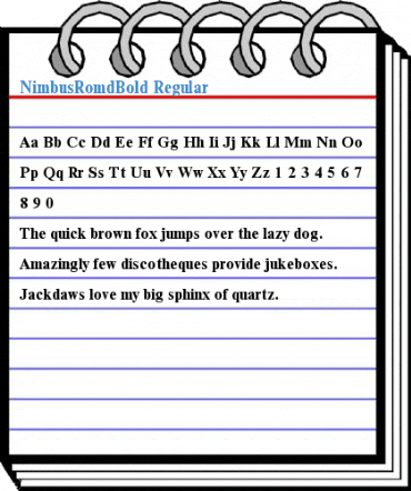NimbusRomdBold Regular Font
