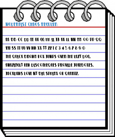 modernist chaos Regular Font