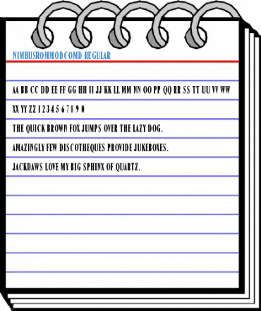 NimbusRomModComD Regular Font