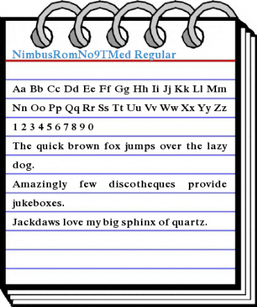 NimbusRomNo9TMed Regular Font