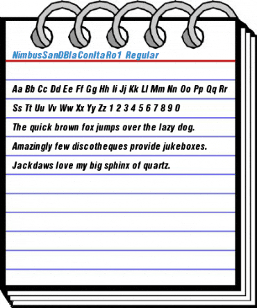 NimbusSanDBlaConItaRo1 Regular Font