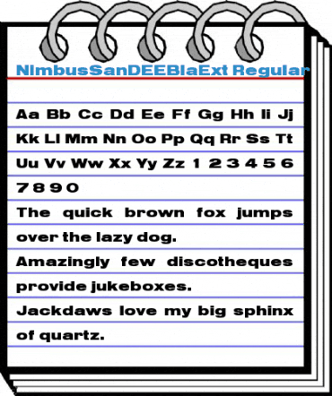 NimbusSanDEEBlaExt Regular Font