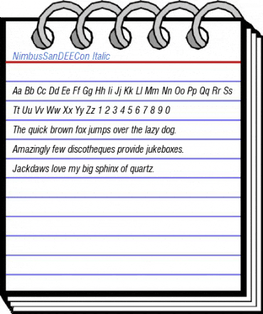 NimbusSanDEECon Italic Font