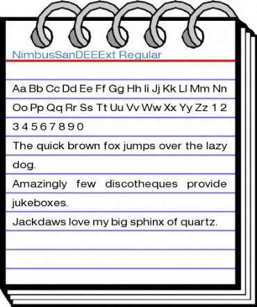 NimbusSanDEEExt Regular Font