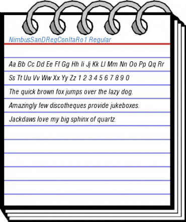 NimbusSanDRegConItaRo1 Regular Font
