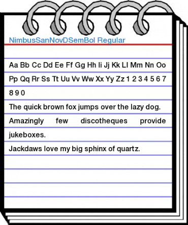 NimbusSanNovDSemBol Regular Font