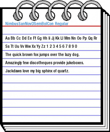 NimbusSanNovDSemBolCon Regular Font