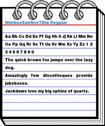 NimbusSanNovTBla Regular Font