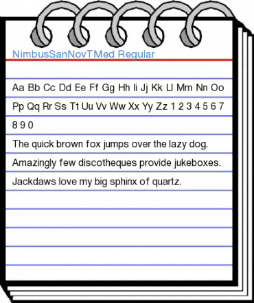 NimbusSanNovTMed Regular Font