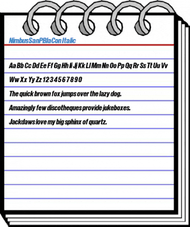 NimbusSanPBlaCon Italic Font