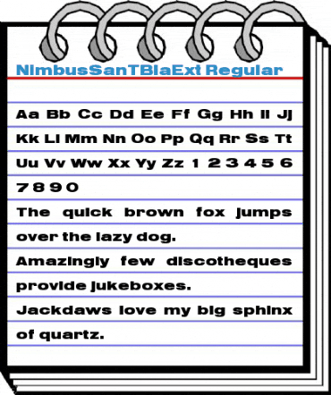 NimbusSanTBlaExt Regular Font