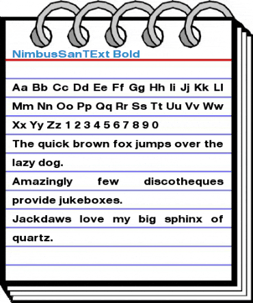 NimbusSanTExt Font