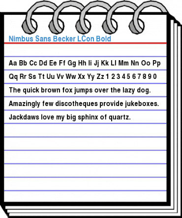 Nimbus Sans Becker LCon Bold Font