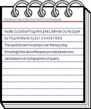 Nimbus Sans Becker No5TLig Regular Font