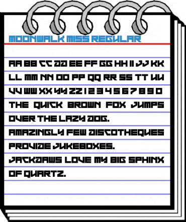 Moonwalk Miss Regular Font