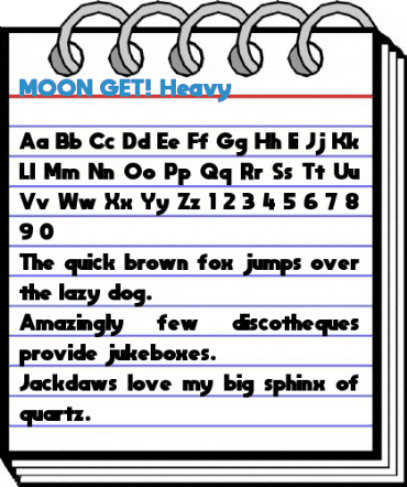 MOON GET! Heavy Font