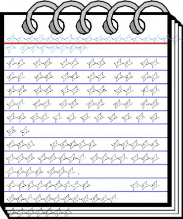 NinjaStarOutlineItalics Regular Font