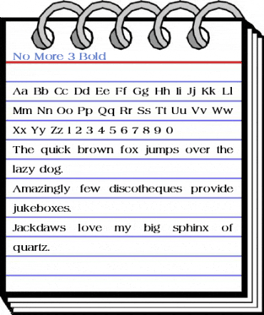 No More 3 Bold Font