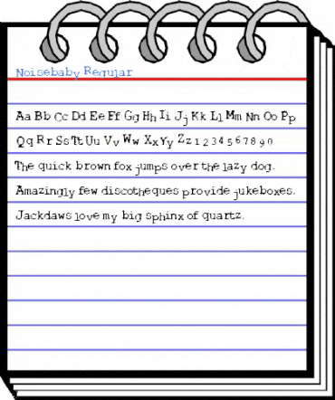 Noisebaby Regular Font