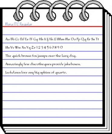 Nora ITC Regular Font