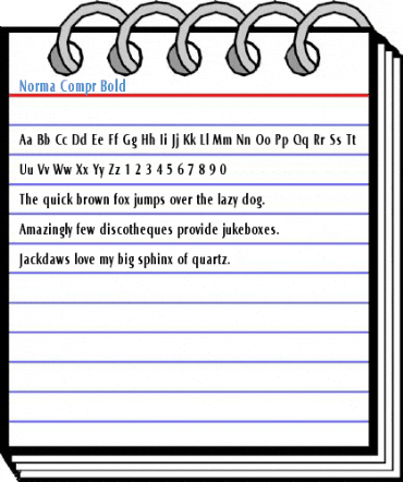 Norma Compr Bold Font