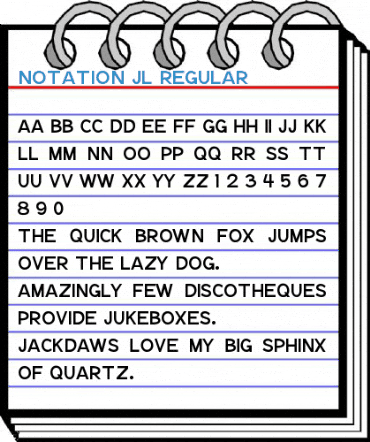 Notation JL Regular Font