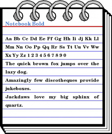 Notebook Bold Font