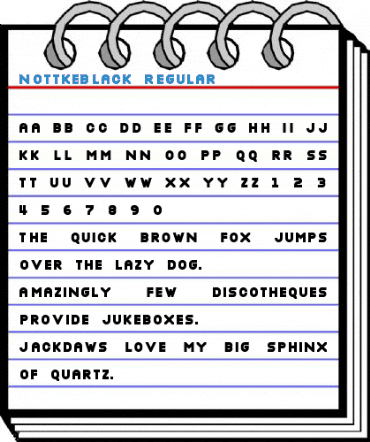 NottkeBlack Regular Font