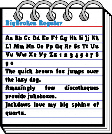 BigBroken Regular Font