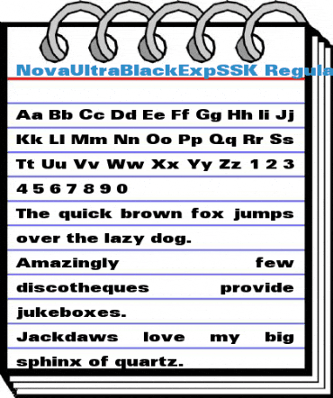 NovaUltraBlackExpSSK Regular Font