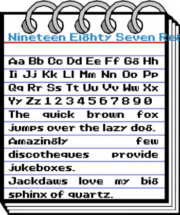 Nineteen Eighty Seven Regular Font