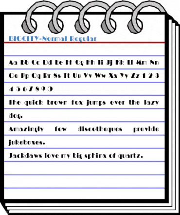 BIGCITY-Normal Regular Font