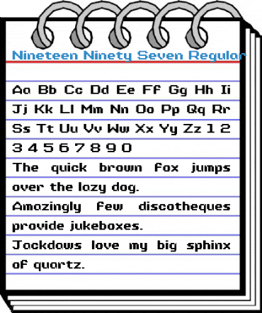 Nineteen Ninety Seven Regular Font