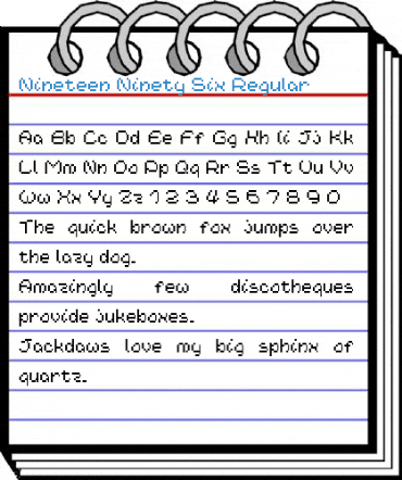 Nineteen Ninety Six Regular Font