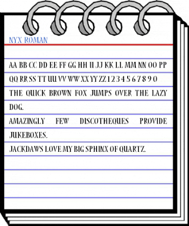 Nyx Roman Font