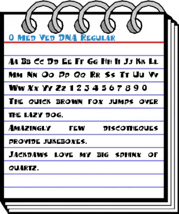 0 Med Ved DNA Regular Font